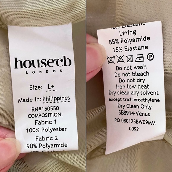 NEW House of CB Venus Dress Vintage Cream Flower Print Large+ (XL) - Picture 16 of 17